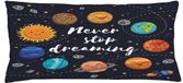 ABAKUHAUS Kussenhoes – Ruimtecitaat – 40x90 cm – marineblauw/zwart
