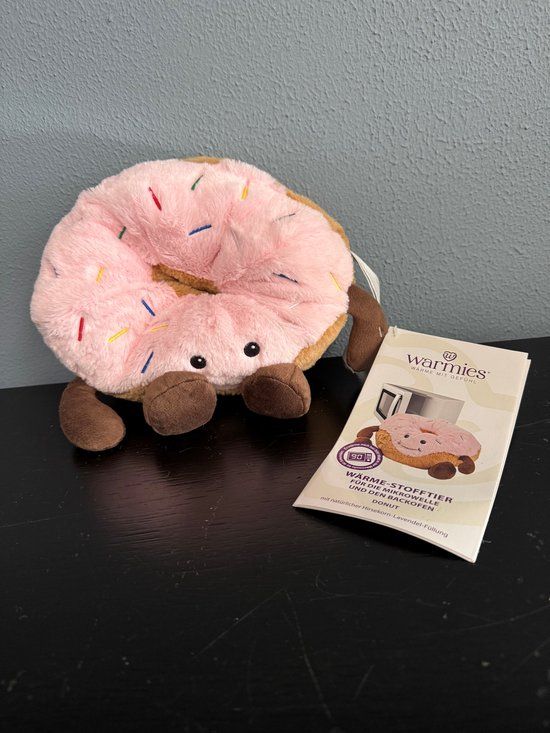 Warmies Warmte/Magnetron Knuffel Donut - 20 cm