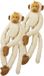 Happy Horse 2x stuks pluche witte slinger aap knuffel 23 cm