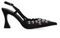 Marc Ellis Nyxara Nova pumps, cuir noir, talon sculptural et détails bijoutés