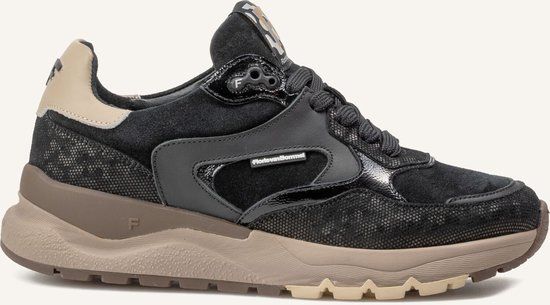 Floris van Bommel Sfw-10164 Treni Sneakers - Suède - Dames - Zwart - Maat 39