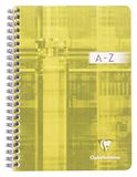Clairefontaine 8549C - Pak met 5 Alfabet notitieboek met Spiraalbinding - A5 14,8x21 cm - 180 Pagina’s Kleine Ruitjes - Wit Papier 90 g - Omslag Gecoat Karton - Willekeurige Kleuren