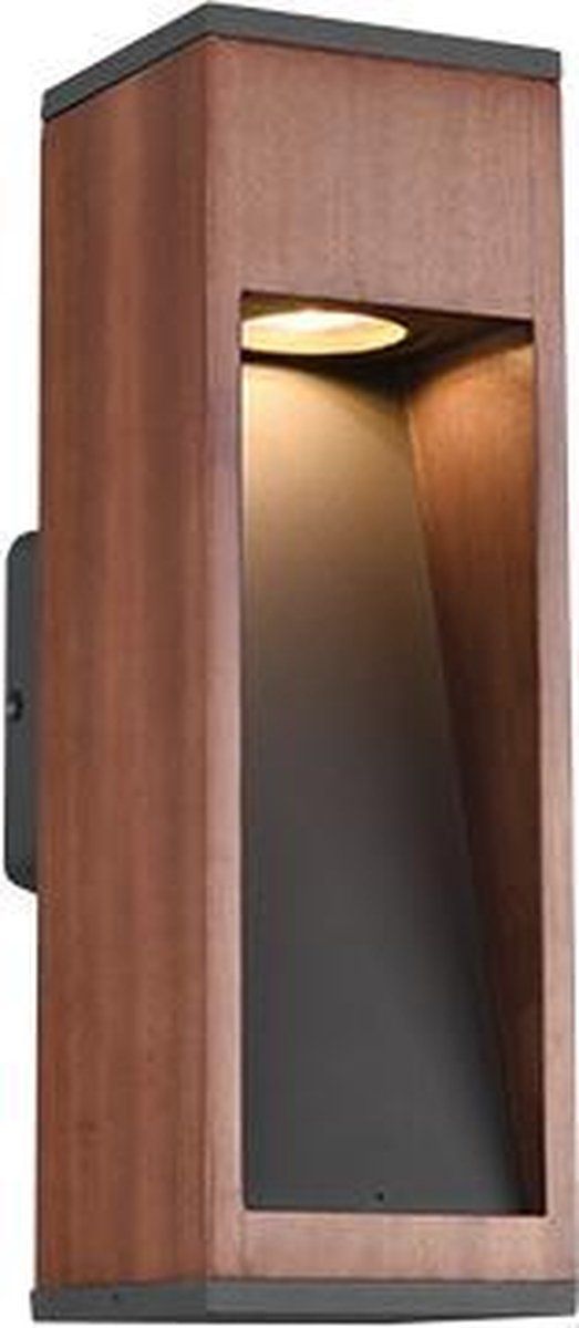 TRIO LEUCHTEN Wandlamp Canning - Bruin | Hout | GU10