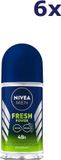 Nivea 6x Deo Roll-on Men - Fresh Power 50 ml