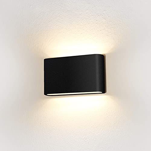 HLFVLITE Led-wandlamp - Binnen & Buiten - 6W - Zwart - 3000K