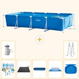 Intex Rechthoekig Frame Zwembad - 450 x 220 x 84 cm - Blauw