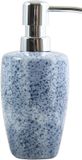 MSV Zeepdispenser Carrare Wit/Blauw Kunststof