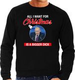 Bellatio Decorations Putin All I want for Christmas foute Kerst trui - zwart - heren - Kerst sweater / Kerst outfit L