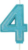 CULPITT Sparkle Blue Numeral Candle 4