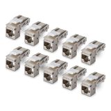 StarTech Shielded Cat6a Keystone Jack 10 Stuks, STP, 90 Graden, Toolless