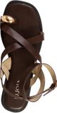 Joia CHEN David Sandalen met bandjes Vrouwen Bruin Platte sandalen Synthetisch Kunststof Gesp