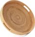 Dienblad 11,8 inch handgeweven rond rotan met handvat