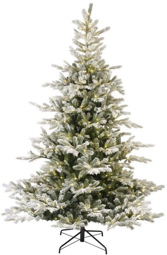 Everlands Grandis fir - kunstkerstboom met sneeuw en verlichting groen, wit 2,4m x 1,62m