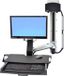 Ergotron StyleView Sit-Stand Combo System with Worksurface 61 cm (24") Muur Aluminium