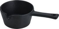 Excellent Houseware Gietijzeren mini saus/tapas/serveerpannetje met steel - D9,5 cm