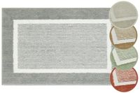 andiamo Maui Badmat, antislip, zacht en wollig, douchemat voor badkamer, antislip, wasbaar, set, 40 x 60 cm + 60 x 100 cm, grijs