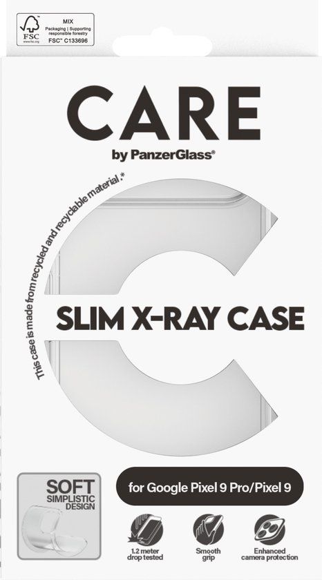 PanzerGlass CARE by PanzerGlass Fashionable Case - Transparant X-Ray Soft Basic Google Pixel 9/9 Pro