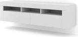 MORENO TV-Schrank 160 cm HiFi TV-Tisch Tischplatte TV-Kommode weiß matt / weiß matt