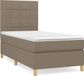 vidaXL Boxspring Bed - Taupe - 90x200 cm - Fabric