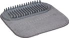 5five Set égouttoir/tapis égouttoir cuisine - antidérapant - caoutchouc - gris - 42 x 43 cm - 2 pièces