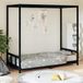 Maison Exclusive - Lit enfant, noir, 90x190 cm, pin massif