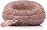 AKIELO Horlogekast – Reishorlogebox met schoonmaakdoekje en geschenkdoos – Voor heren- en dameshorloges en smartwatches tot 54 mm (Dusty Pink Edition)