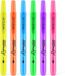 WRITECH Surligneurs rétractables couleurs assorties (6 pièces néon + pastel)