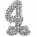 Folat Staande Folieballon Cijfer 4 Bright Panther - 72 cm
