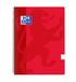 Oxford Classic notitieboeken, spiraalbinding, kunststof, 1 dwarsregel, rood, 5 stuks