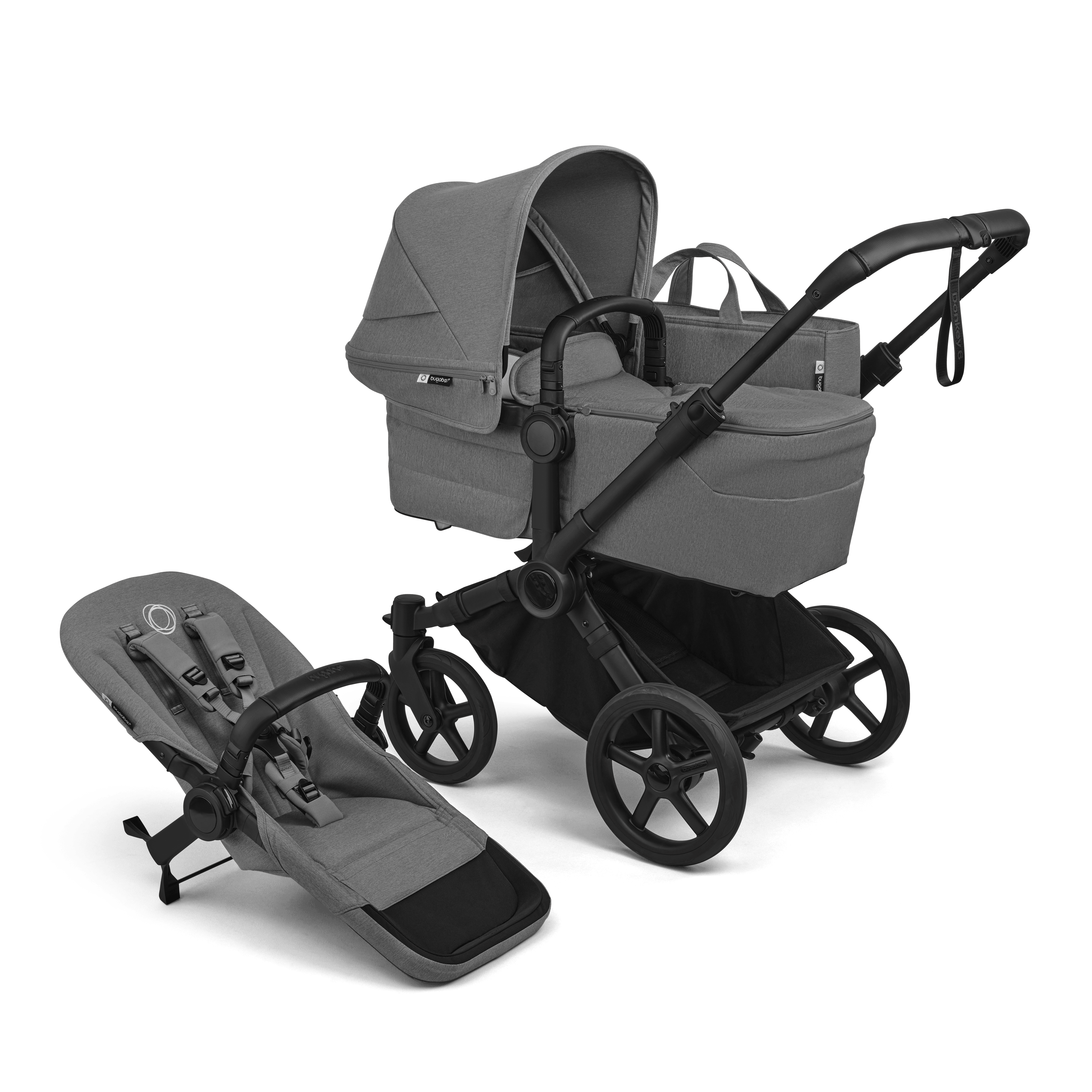 Bugaboo Kinderwagen Bugaboo Donkey6 Single Complete Black/Moon Grey