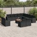 Maison Exclusive - Ensemble de jardin, composé de 14 pièces, avec coussins, noir, en polyrotin