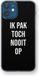 Case Company® - iPhone 12 Mini Case - Ik pak nooit op - Black - Soft Cover