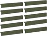 vidaXL Bordure de jardin - 10 pièces - 100 x 6 x 15 cm - Acier - Vert olive