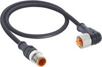Lutronic 1162 Sensor/actuator aansluitkabel M12 4-polig recht/haaks 5m Zwart