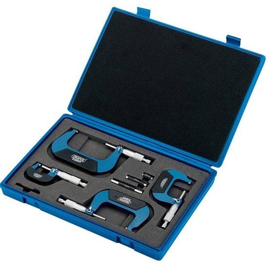 Draper Zestaw mikrometrów 0-100 mm 4 szt.