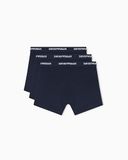 Emporio Armani 3 Pack Heren Boxershorts Blauw Katoenmix Maat M