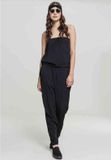 Urban Classics Viscose Bandeau Jumpsuit Zwart S