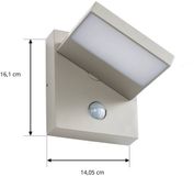 Lucande - Lampe murale extérieure - 1 ampoule - Aluminium, plastique - H: 16.1 cm - gris, blanc - Ampoule incluse