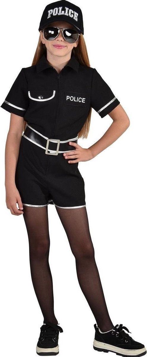 Magic design Jumpsuit Politie Meisjes Zwart Maat 140