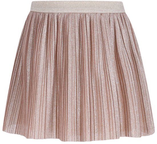 Like Flo Meisjes Rok F602-5710 - Maat 146/152 - Plissé - Glitter - Soft Gold