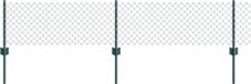 vidaXL Gaashekwerk met paal 10 x 0,4 m PVC-Coated Staal Groen Mesh