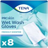 TENA Proskin Wet Wash Gloves Frisse Geur - 3 x 8 stuks - Voordeelverpakking