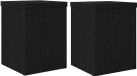 vidaXL Plantenstandaard 2 stuks Zwart eiken 15 x 15 x 20 cm Bewerkt hout