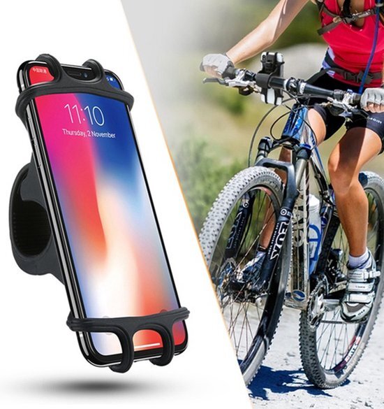 Eldur Eldur® Universele Telefoonhouder Fiets - 4 tot 6.5 inch - Zwart - Smartphone Telefoonhouder