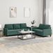 Maison Exclusive ensemble de canapé 2 pièces avec coussins, velours vert foncé