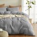 Premium Mousseline Ensemble de literie, 200 x 200 cm, Gris