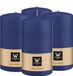 Wiedemann Cilinderkaars/stompkaars - 4x - donkerblauw - 13 x 7 cm - 52 branduren