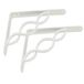 AMIG Plankdrager/steun/beugel Decoratief - 2x - metaal - wit - H200 x B150 mm - Tot 180 kg - boekenplank steunen