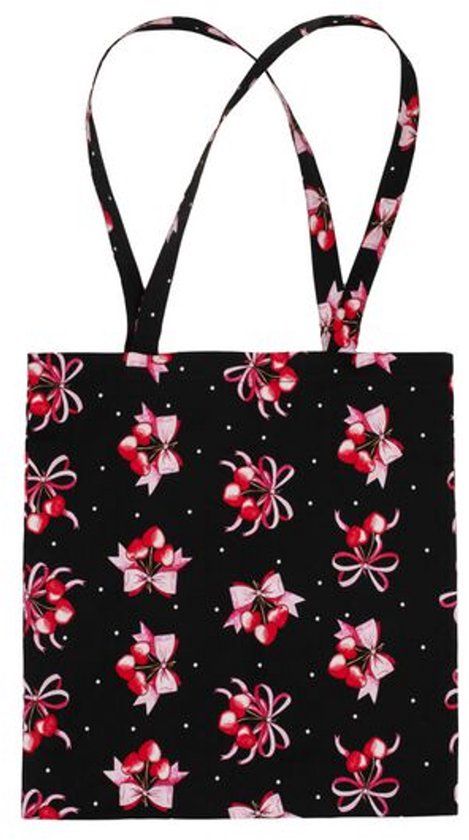 Hell Bunny CHERILYN TOTE BAG Dames Linnen tas - zwart
