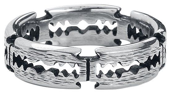 etNox hard and heavy etNox Razorblades Heren Ring - zilverkleurig - M